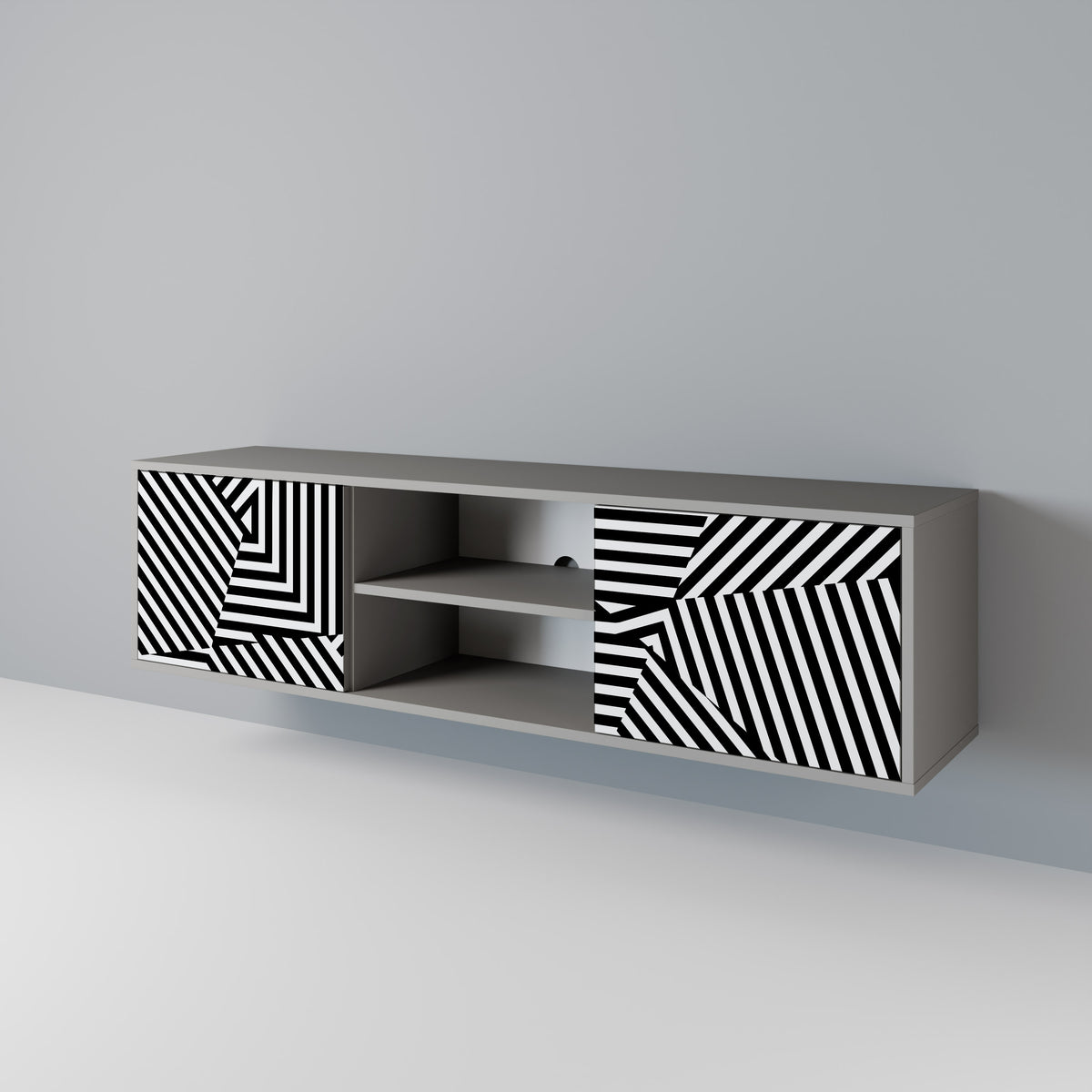 ILLUSIONARY LATTICE Móvel de TV de 2 Portas