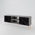 SHIMMER SPIDERGRAM Móvel de TV com 2 Portas em Acabamento Cinzento