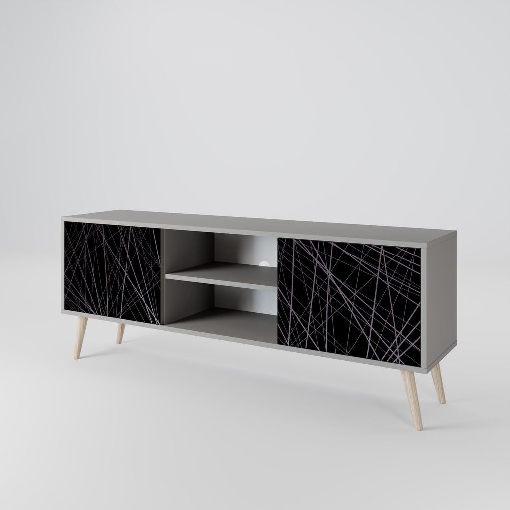 SHIMMER SPIDERGRAM Móvel de TV com 2 Portas em Acabamento Cinzento