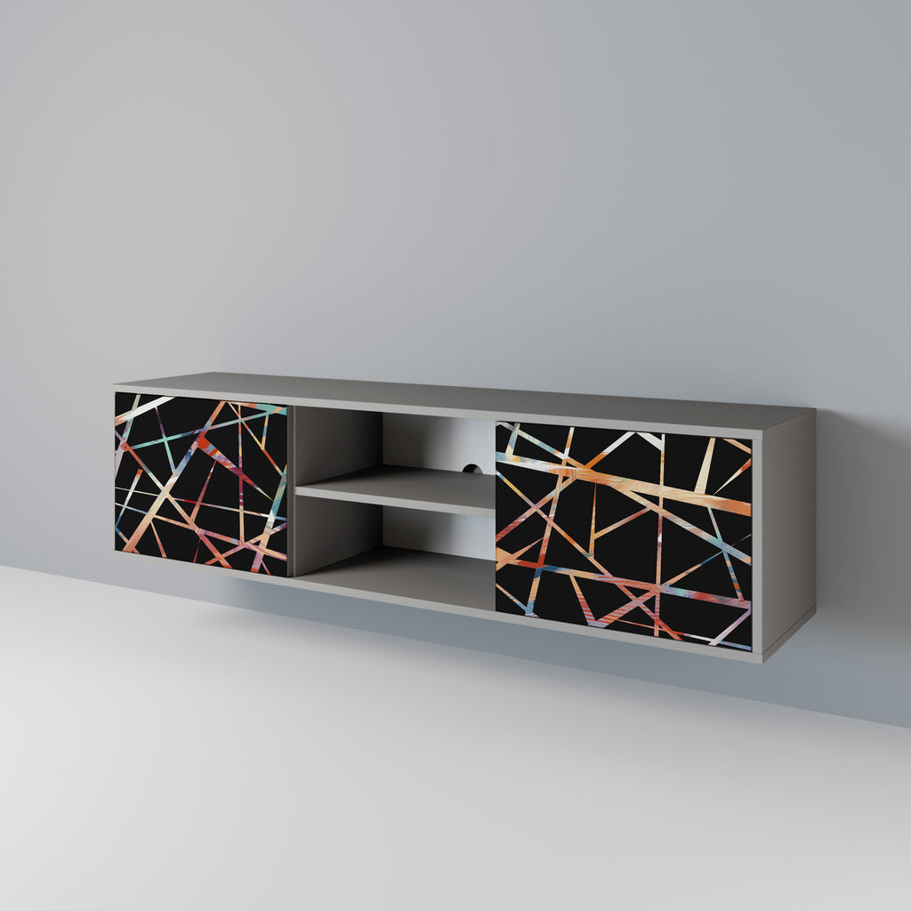 POLYGON VERVE Móvel de TV com 2 Portas em Acabamento Cinzento