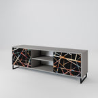 POLYGON VERVE Móvel de TV com 2 Portas em Acabamento Cinzento