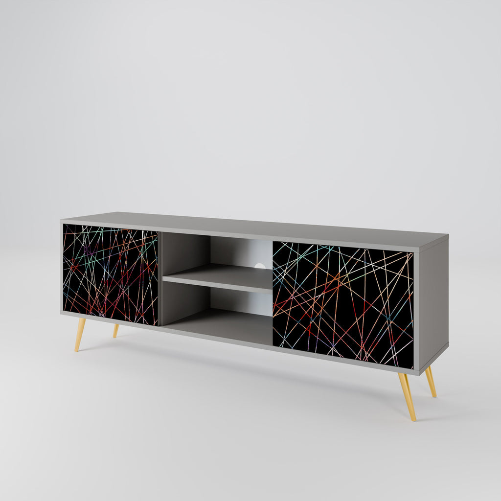 LUMINOUS SNARE Móvel de TV com 2 Portas em Acabamento Cinzento