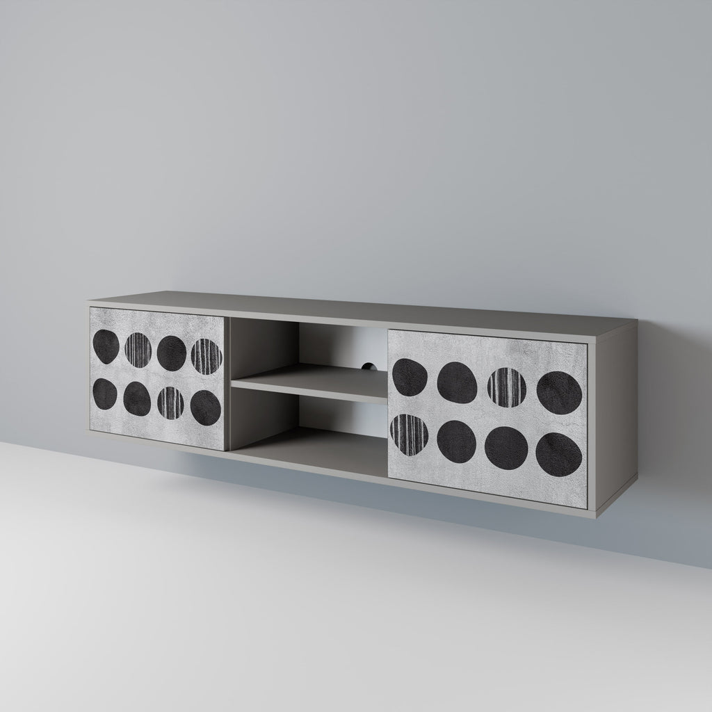 GHOSTLY GRADIENTS Móvel de TV com 2 Portas em Acabamento Cinzento