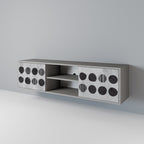 GHOSTLY GRADIENTS Móvel de TV com 2 Portas em Acabamento Cinzento