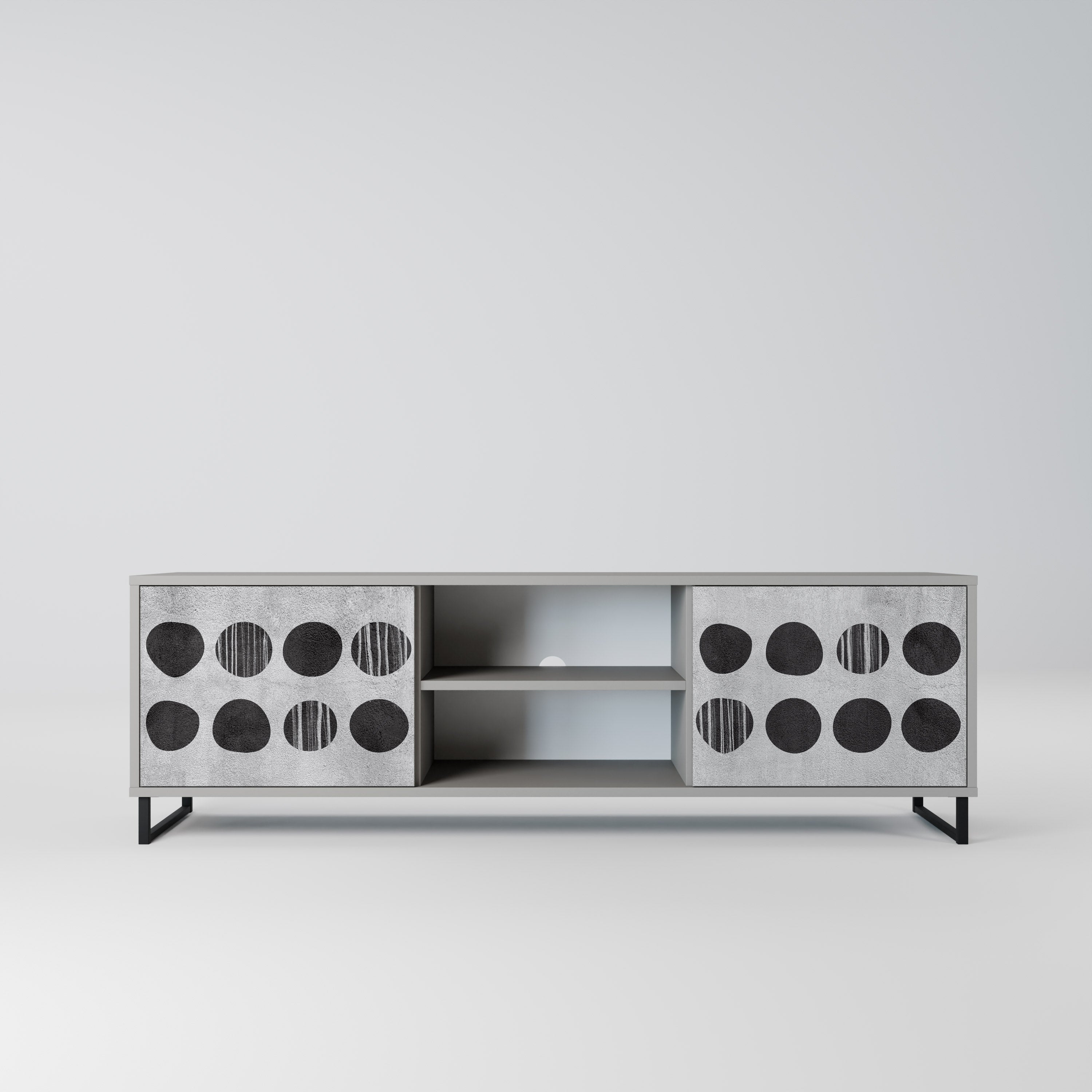 GHOSTLY GRADIENTS Móvel de TV com 2 Portas em Acabamento Cinzento