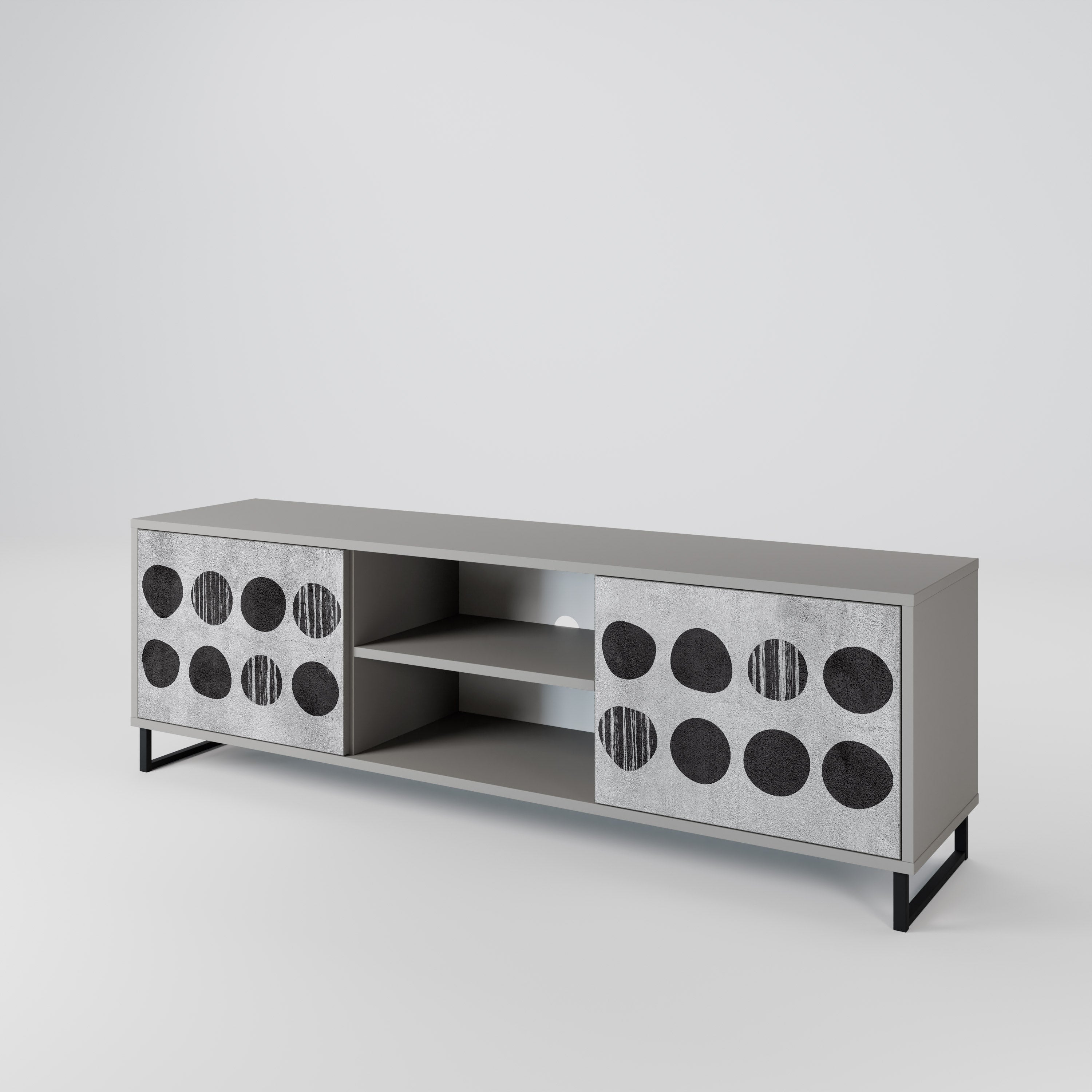 GHOSTLY GRADIENTS Móvel de TV com 2 Portas em Acabamento Cinzento