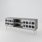 GHOSTLY GRADIENTS Móvel de TV com 2 Portas em Acabamento Cinzento