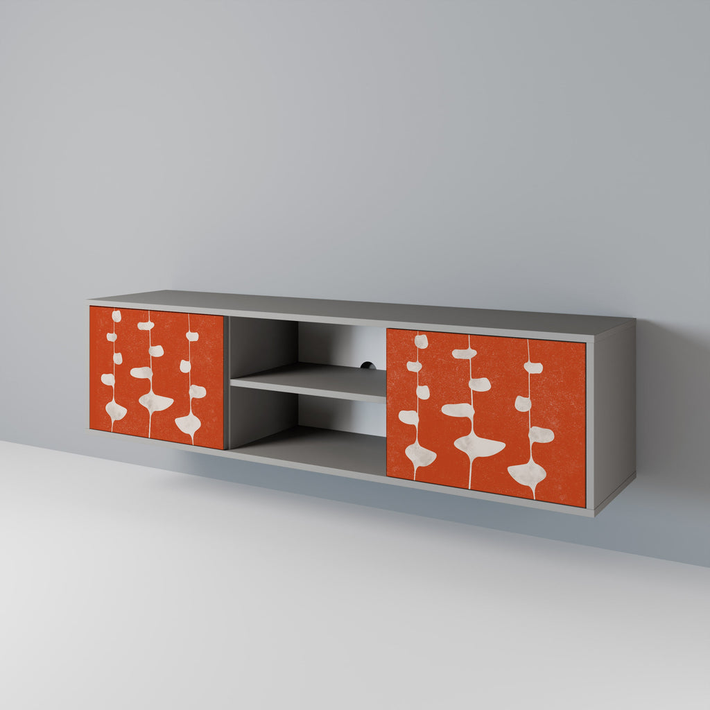 COURAGE MOLD Móvel de TV com 2 Portas em Acabamento Cinzento