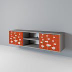 COURAGE MOLD Móvel de TV com 2 Portas em Acabamento Cinzento