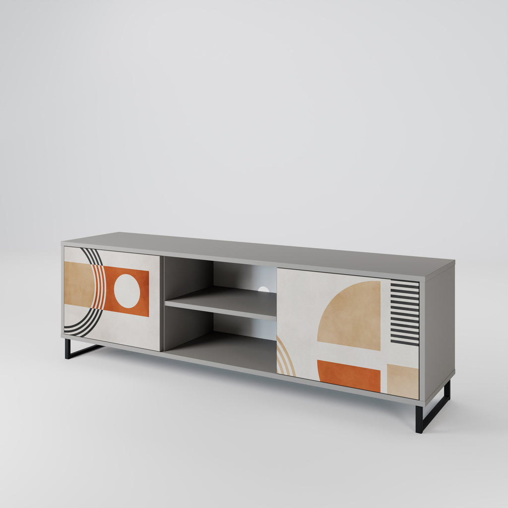 SPACE AROUND Móvel de TV com 2 Portas em Acabamento Cinzento