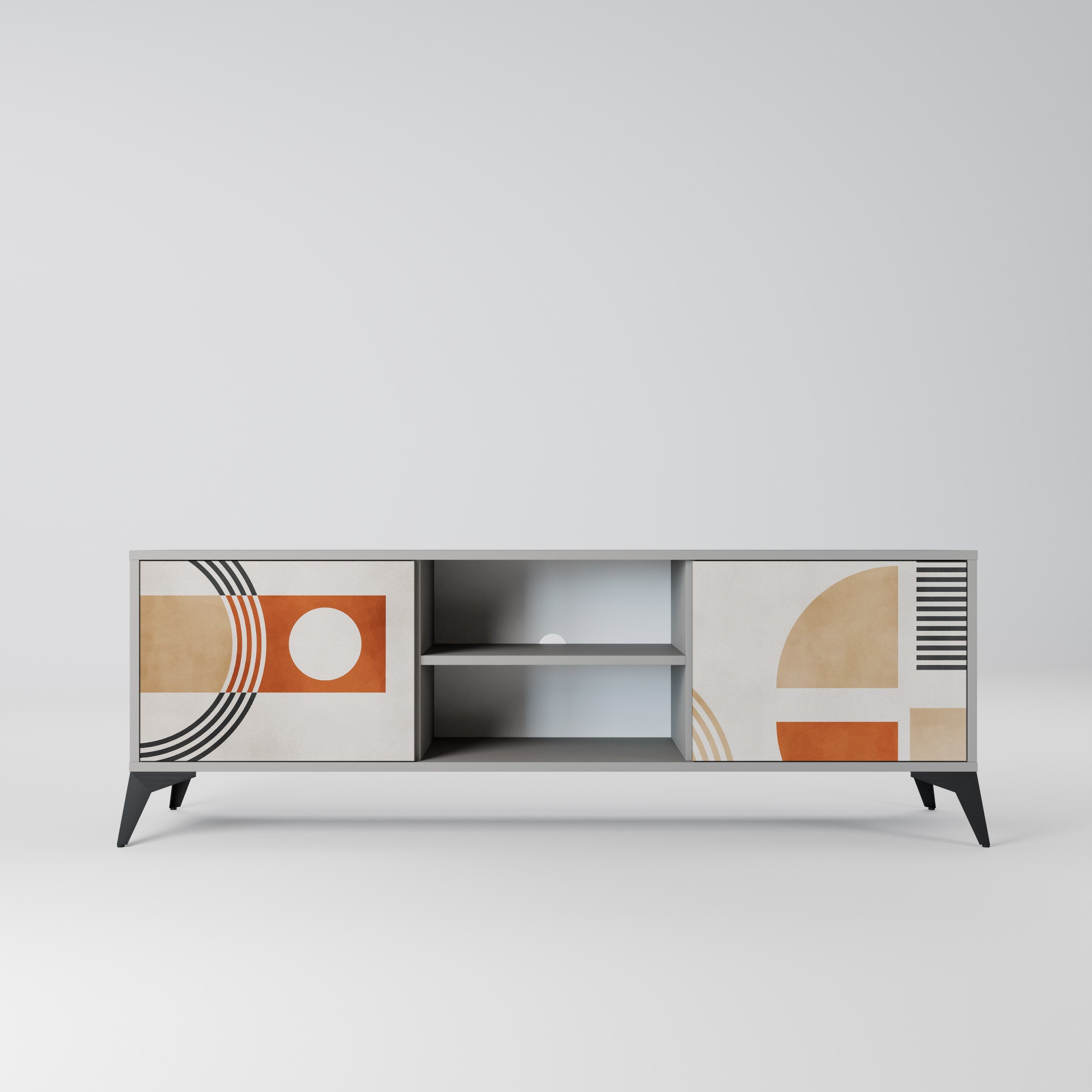 SPACE AROUND Móvel de TV com 2 Portas em Acabamento Cinzento