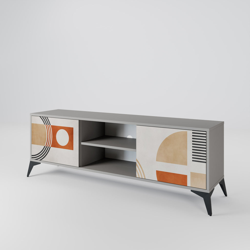 SPACE AROUND Móvel de TV com 2 Portas em Acabamento Cinzento