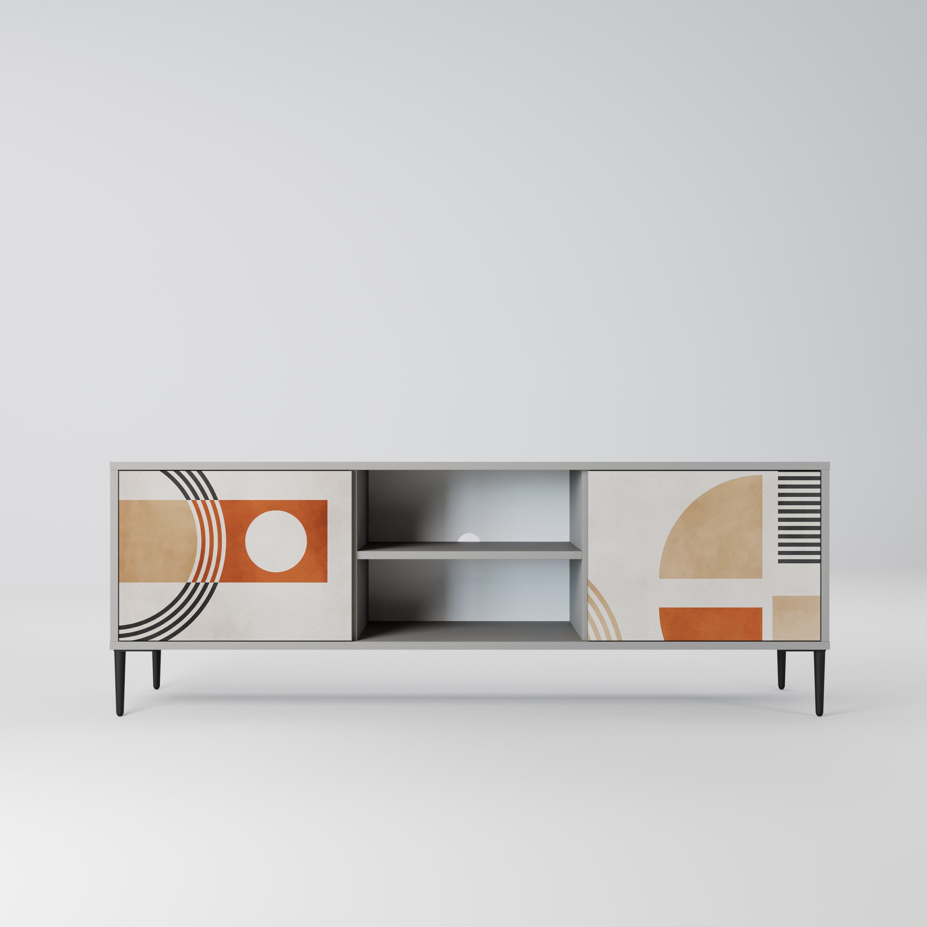 SPACE AROUND Móvel de TV com 2 Portas em Acabamento Cinzento