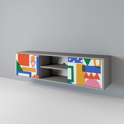 GEOMETRIC GLIMMER Móvel de TV de 2 Portas