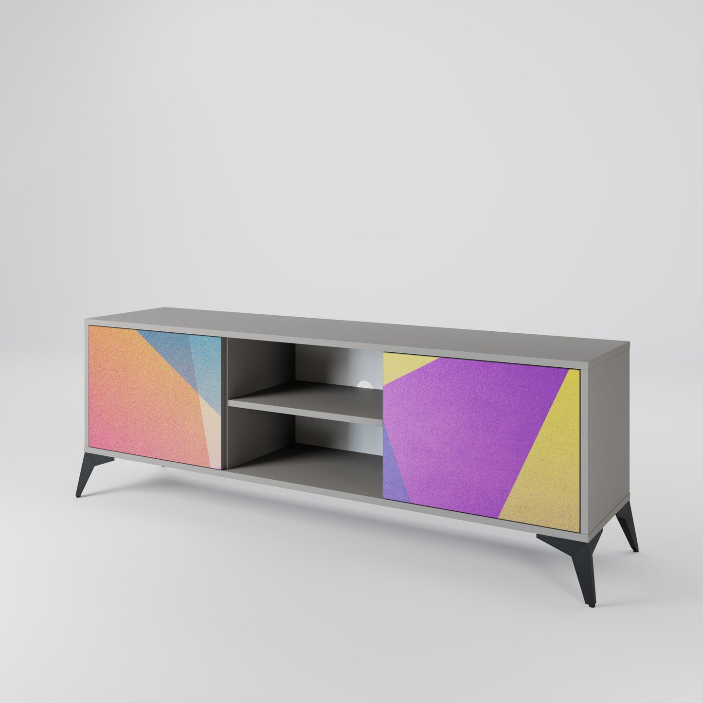 BRIGHT GEOMETRY 2-Door TV Cabinet