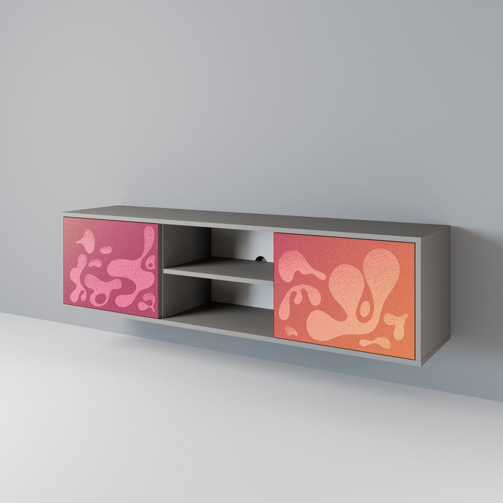 IRREGULAR PINK Móvel de TV com 2 Portas em Acabamento Cinzento