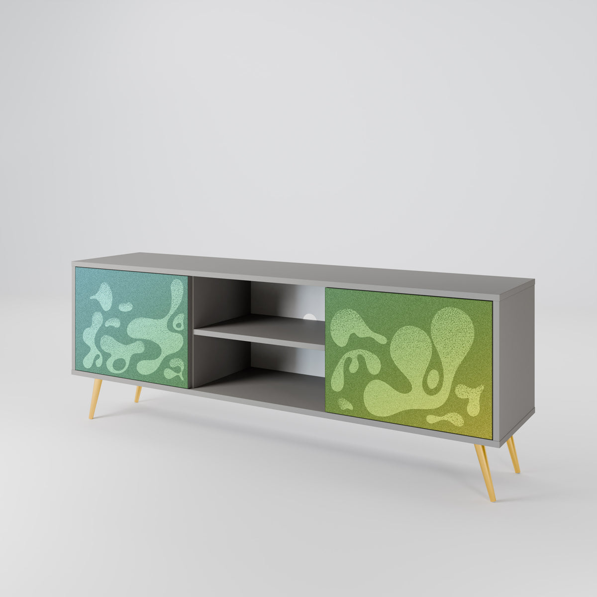 IRREGULAR BLUE 2-Door TV Cabinet