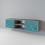 COLLECTIVE STREAM Móvel de TV com 2 Portas em Acabamento Cinzento