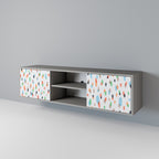 ENERGETIC SPOTS Móvel de TV com 2 Portas em Acabamento Cinzento