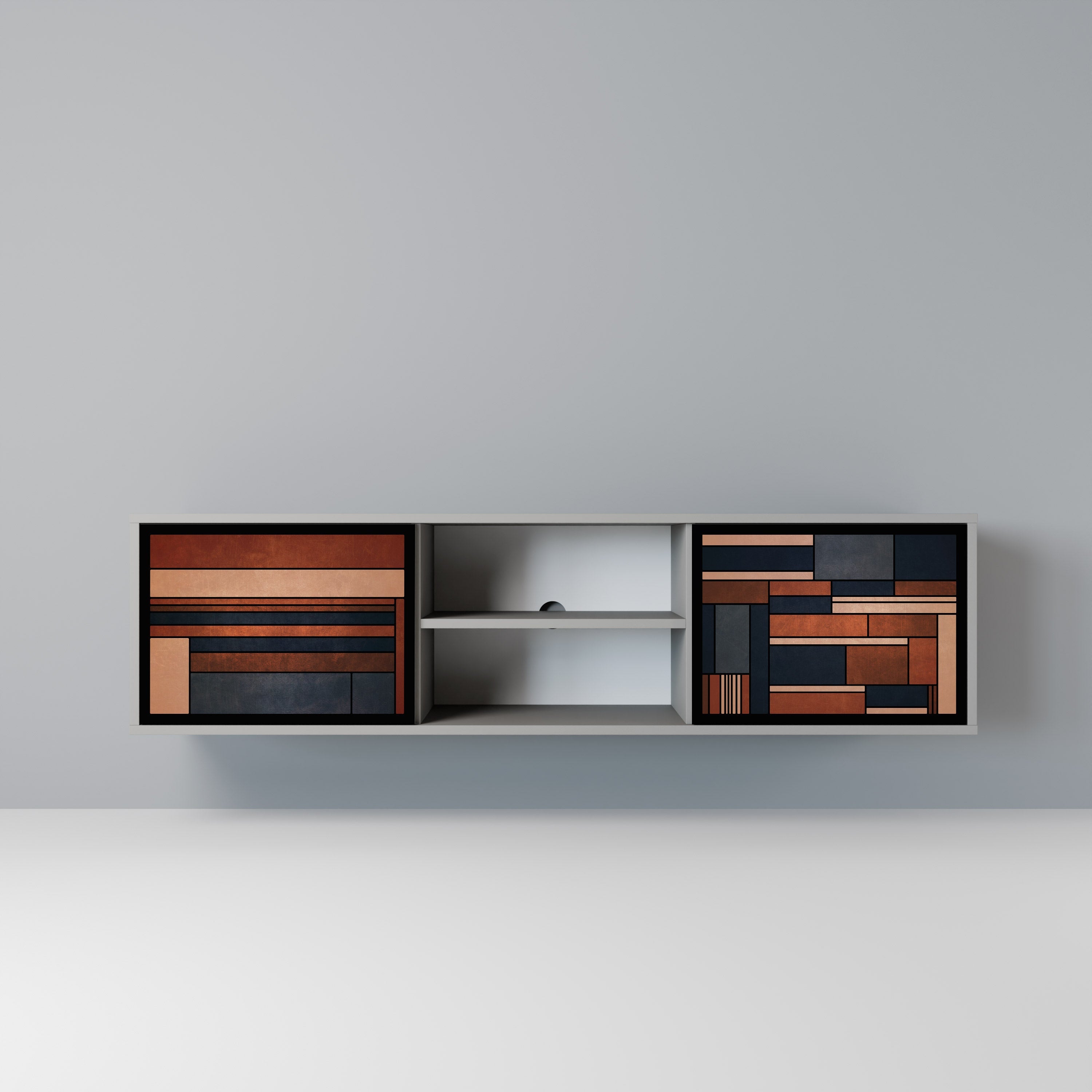 INTREPID FORMATION Móvel de TV com 2 Portas em Acabamento Cinzento