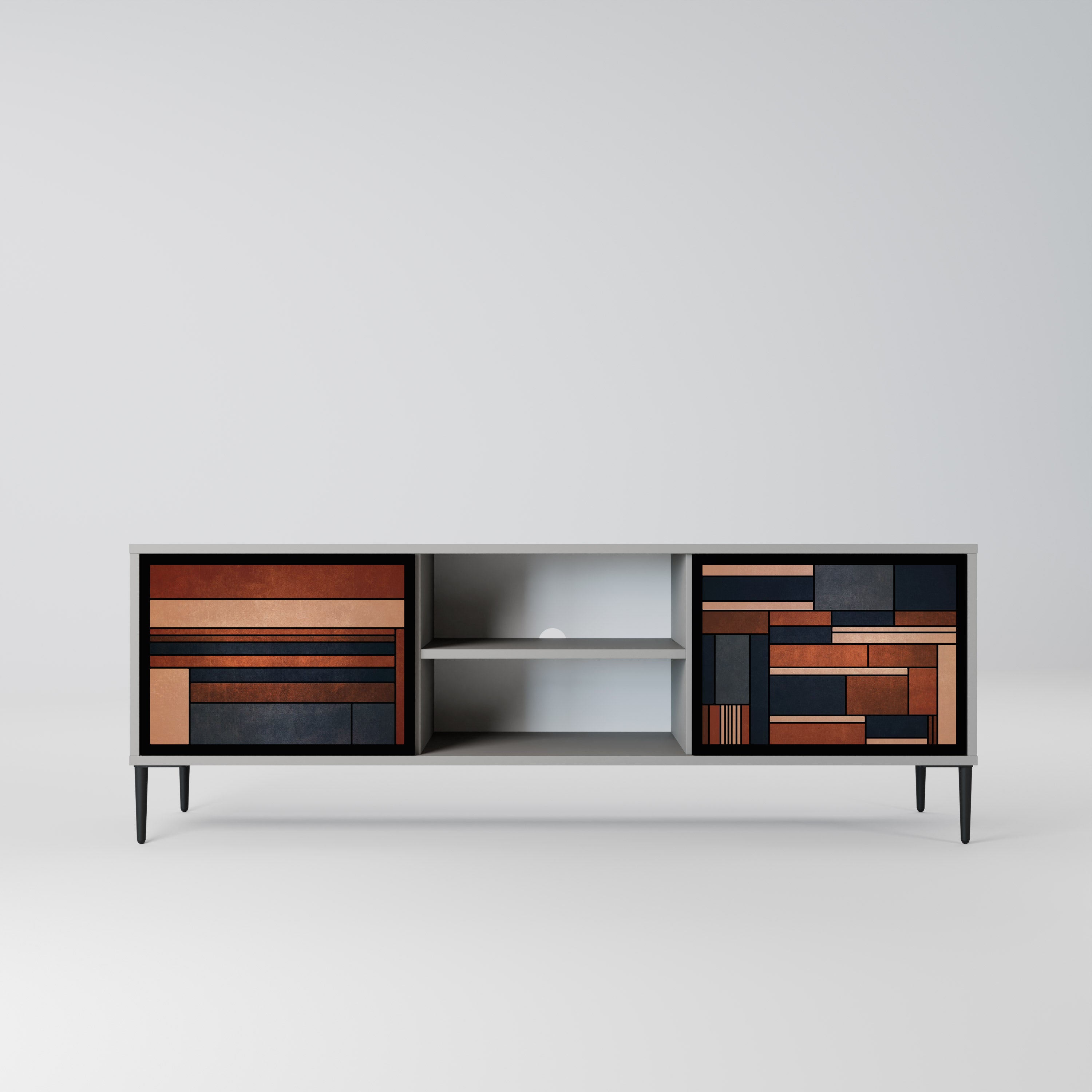 INTREPID FORMATION Móvel de TV com 2 Portas em Acabamento Cinzento