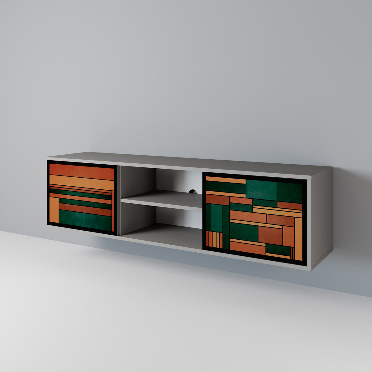 EARTHY FIGURES 2-Door TV Cabinet