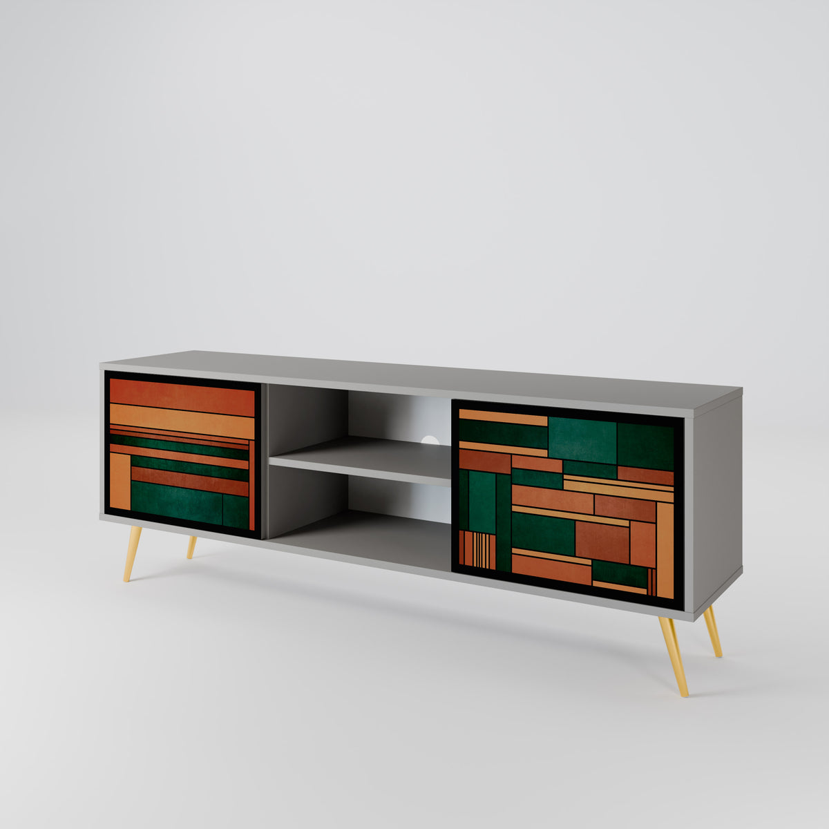 EARTHY FIGURES 2-Door TV Cabinet