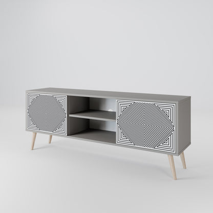 POLYGON ILLUSION Móvel de TV de 2 Portas