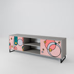 GOSSAMER ECHOES Móvel de TV com 2 Portas em Acabamento Cinzento