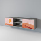 LUMINOUS SUNLIGHT Móvel de TV com 2 Portas em Acabamento Cinzento