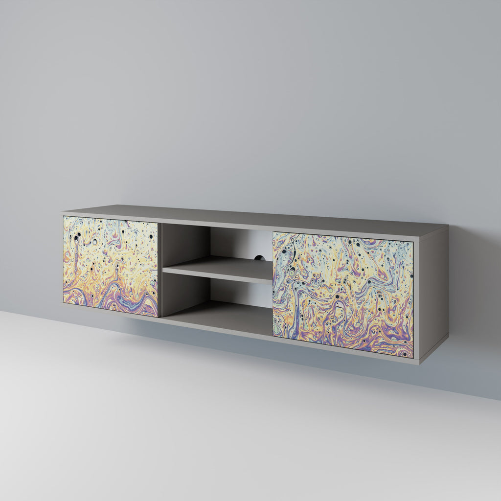 MOSAIC OF COLORS Móvel de TV com 2 Portas em Acabamento Cinzento