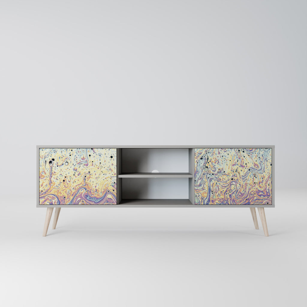 MOSAIC OF COLORS Móvel de TV com 2 Portas em Acabamento Cinzento