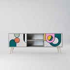 COOL STORY Móvel de TV com 2 Portas em Acabamento Cinzento