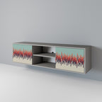 CHROMA CONTOURS Móvel de TV com 2 Portas em Acabamento Cinzento