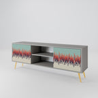 CHROMA CONTOURS Móvel de TV com 2 Portas em Acabamento Cinzento