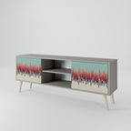 CHROMA CONTOURS Móvel de TV com 2 Portas em Acabamento Cinzento