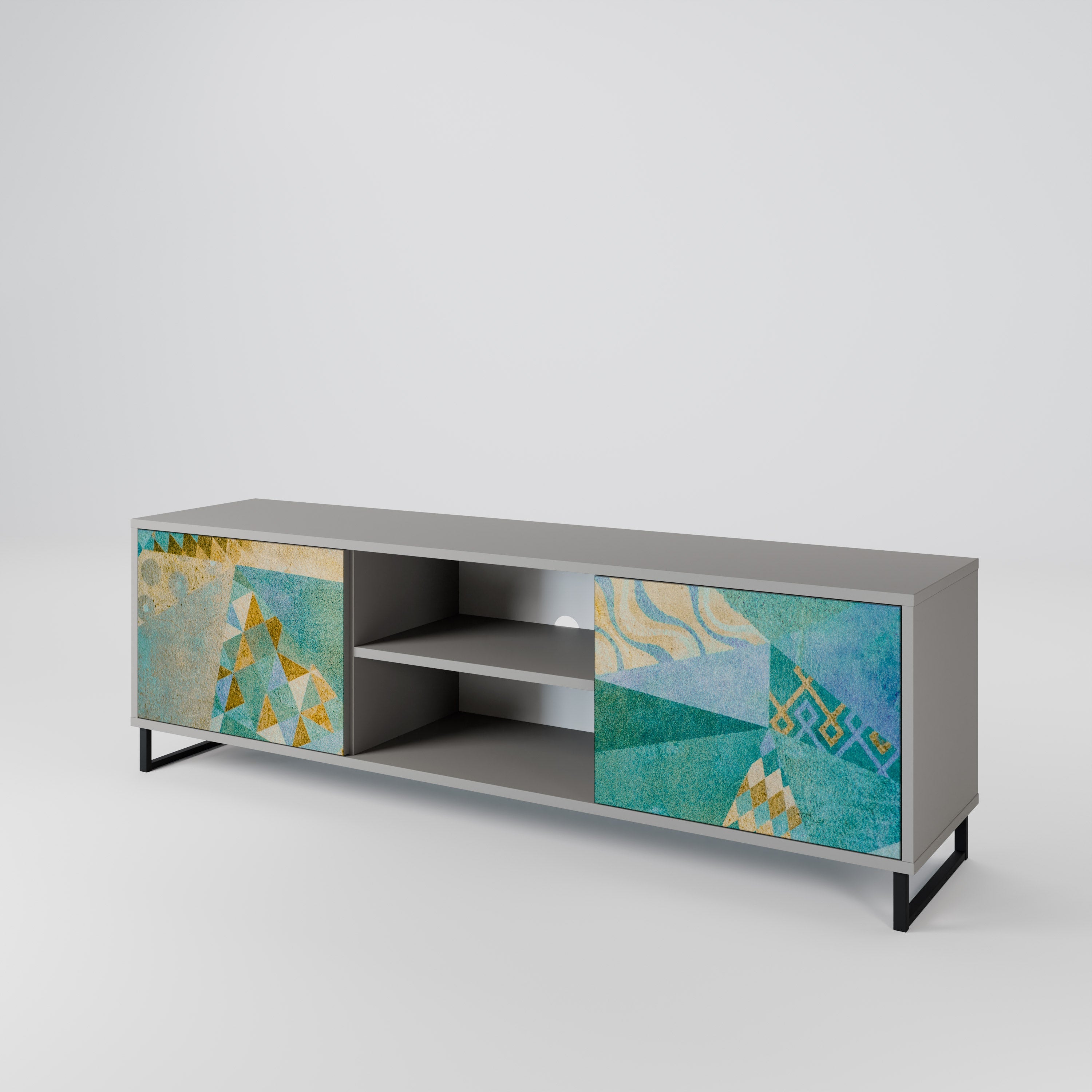 SPECTRUM SPLENDOR Móvel de TV com 2 Portas em Acabamento Cinzento