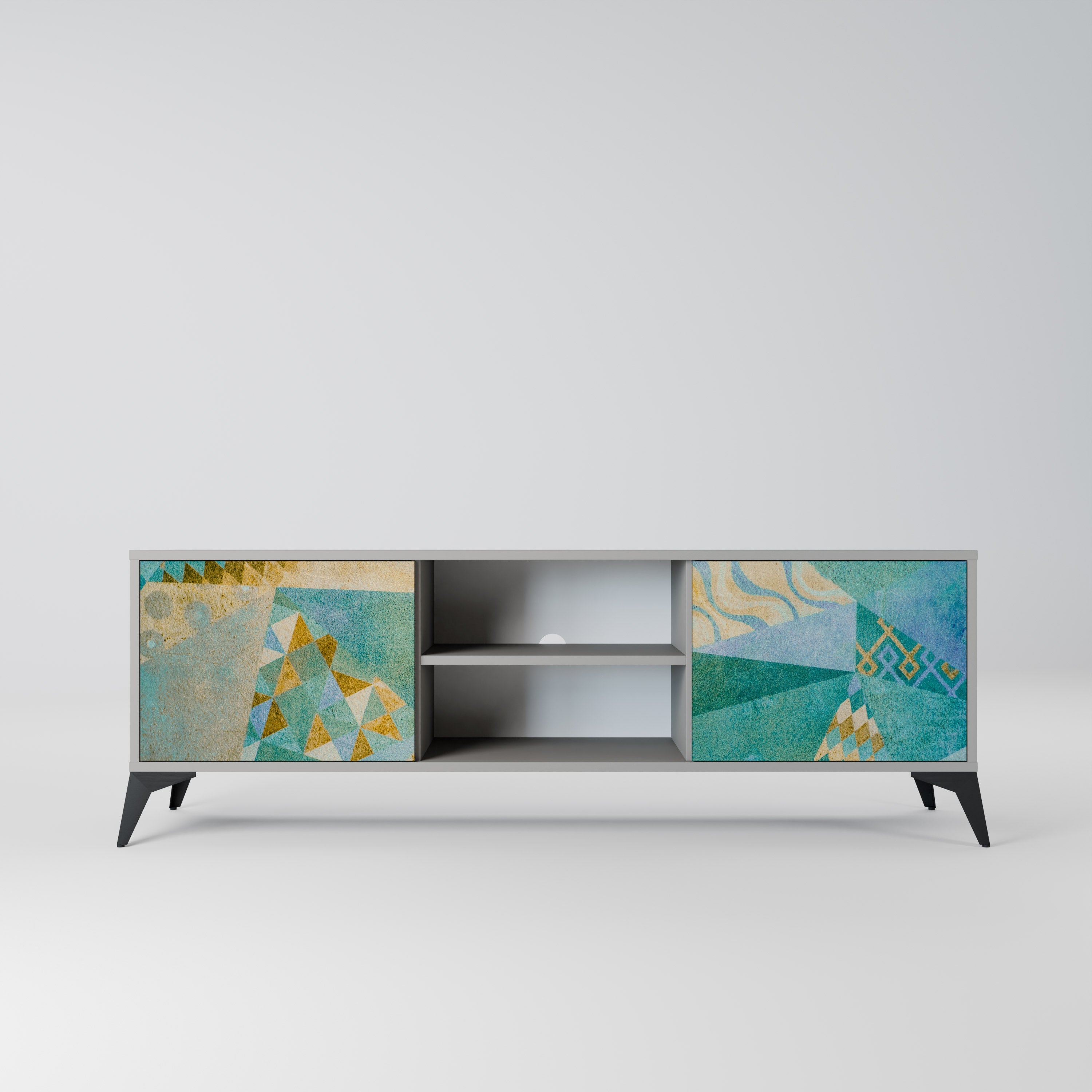 SPECTRUM SPLENDOR Móvel de TV com 2 Portas em Acabamento Cinzento