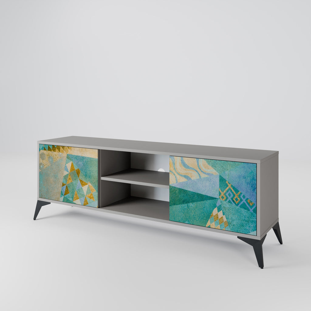 SPECTRUM SPLENDOR Móvel de TV com 2 Portas em Acabamento Cinzento