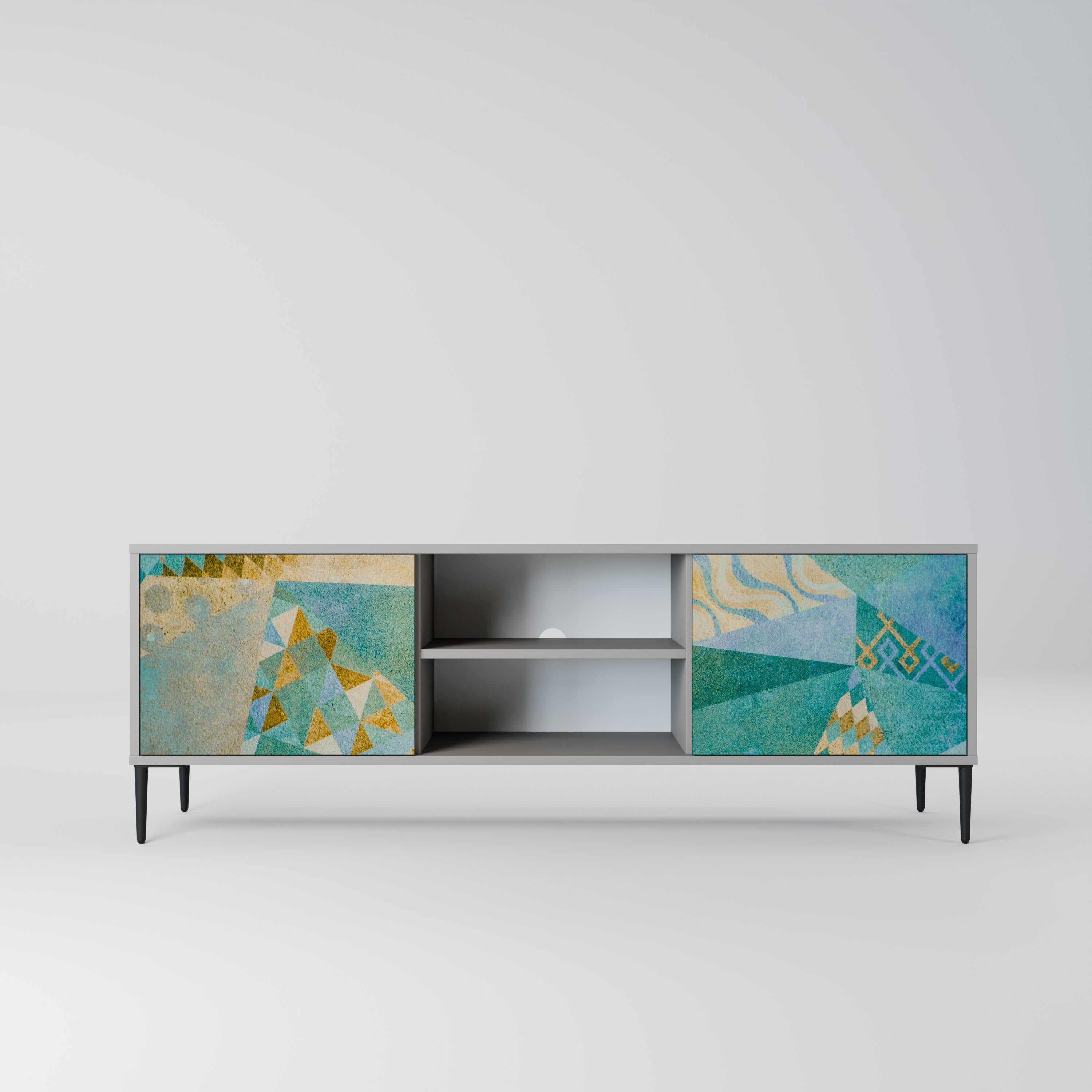 SPECTRUM SPLENDOR Móvel de TV com 2 Portas em Acabamento Cinzento