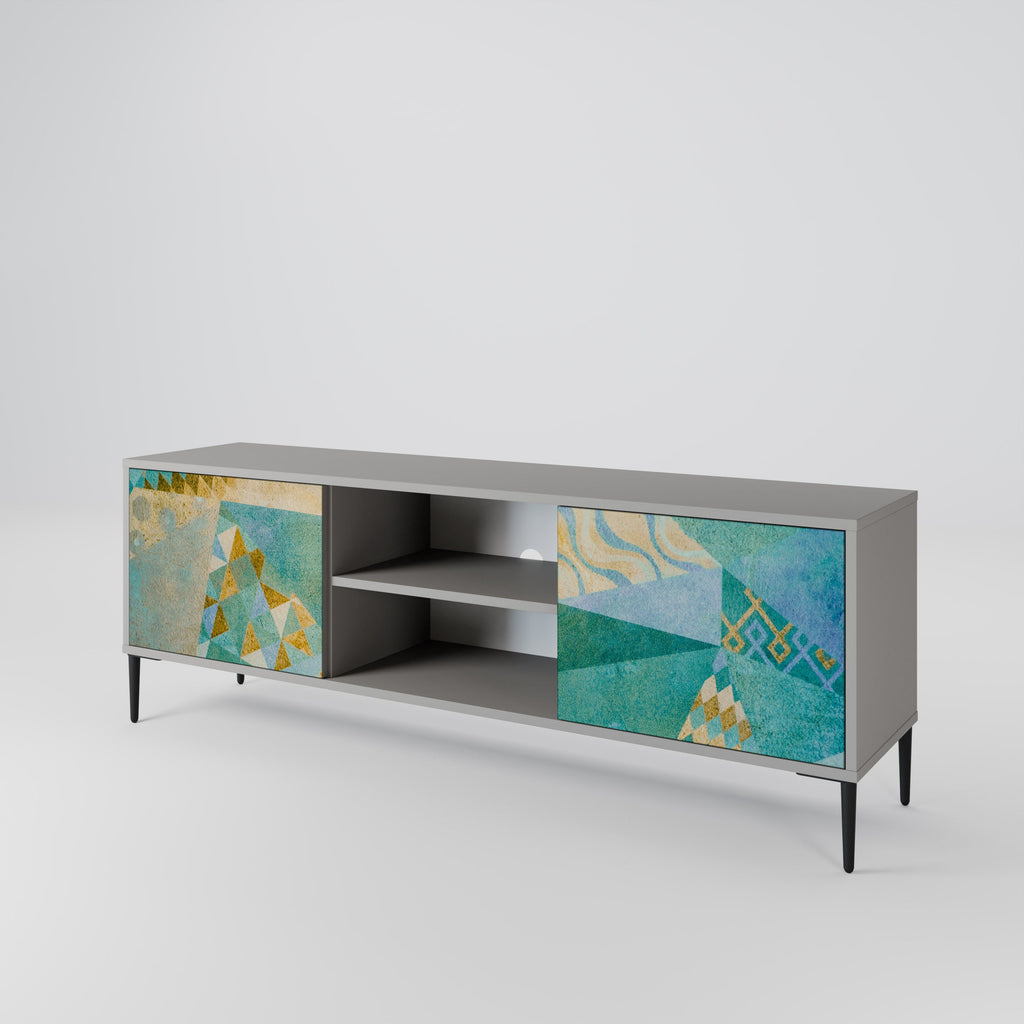 SPECTRUM SPLENDOR Móvel de TV com 2 Portas em Acabamento Cinzento