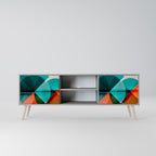 CIRCULAR RHAPSODY Móvel de TV com 2 Portas em Acabamento Cinzento