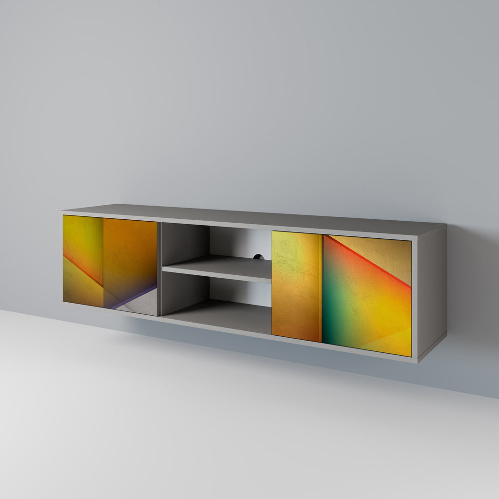 PIERCING SHARPNESS Móvel de TV com 2 Portas em Acabamento Cinzento