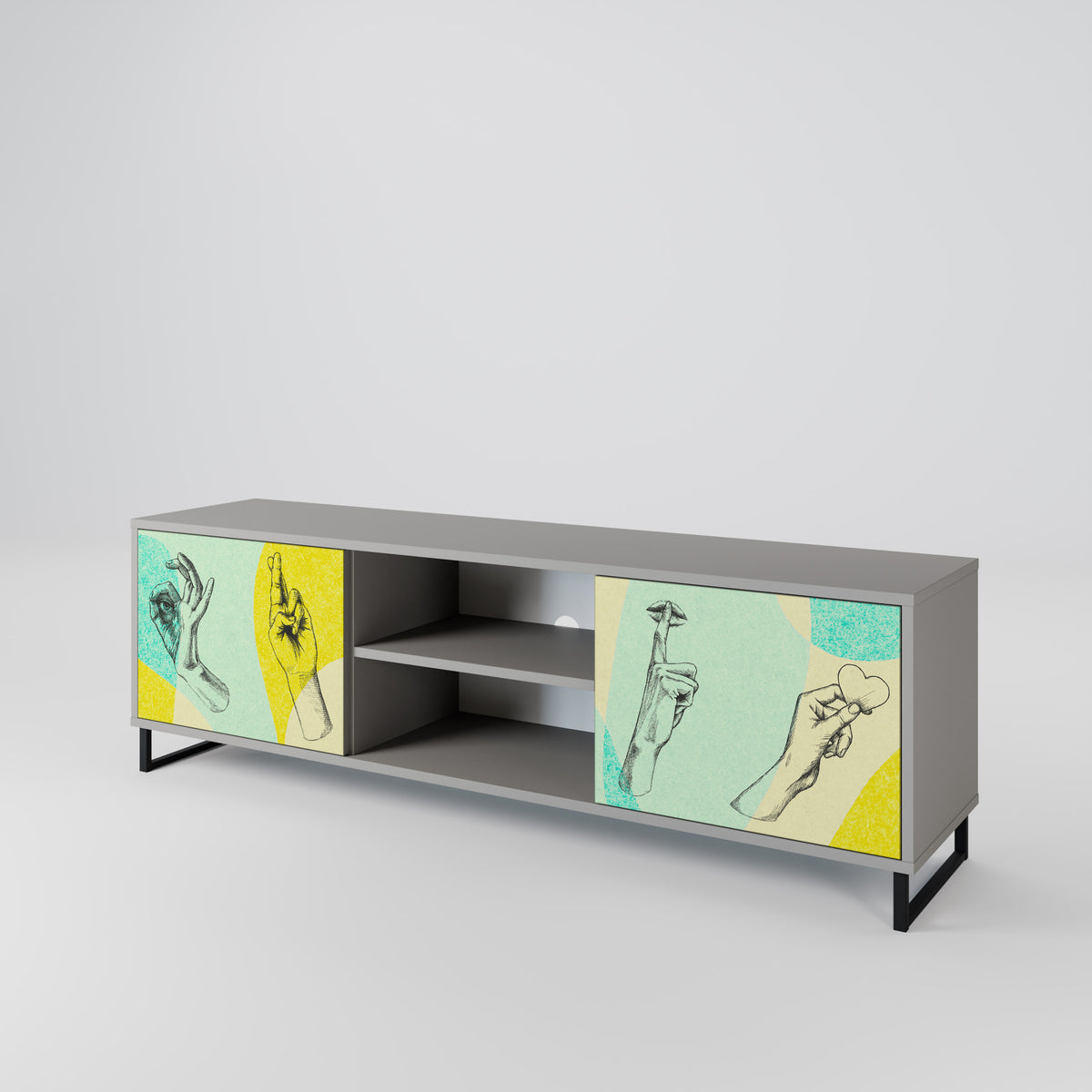 BODY LANGUAGE 2-Door TV Cabinet