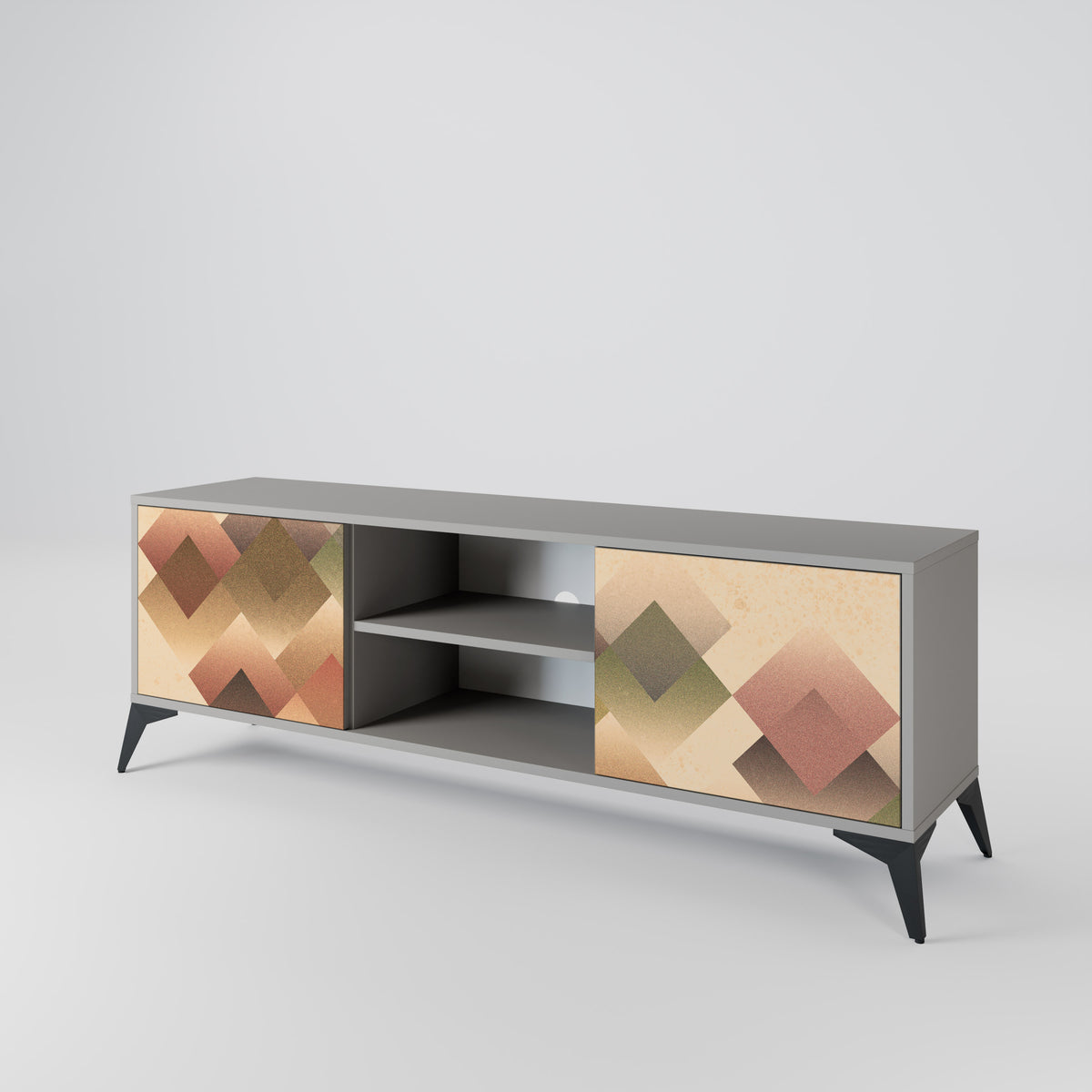 GEOMETRIC FUSION Móvel de TV de 2 Portas