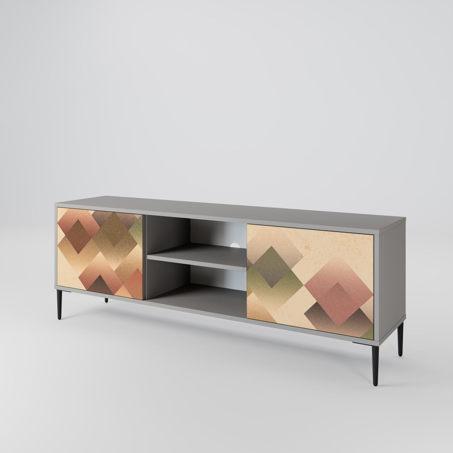 GEOMETRIC FUSION Móvel de TV de 2 Portas