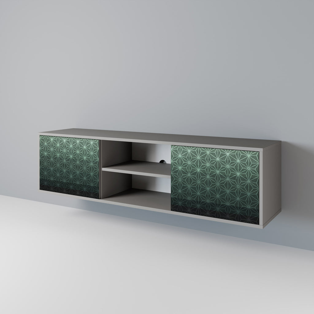 ORNAMENTAL GLIMMER Móvel de TV com 2 Portas em Acabamento Cinzento