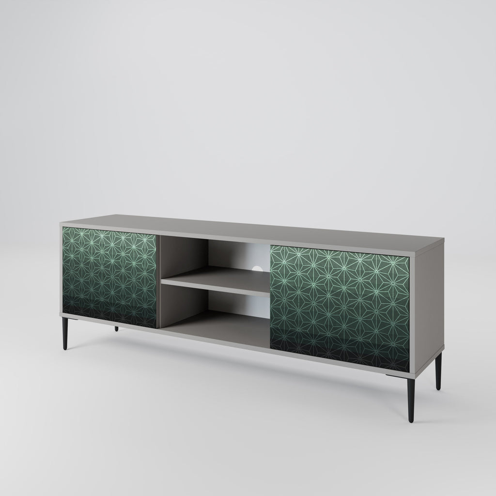 ORNAMENTAL GLIMMER Móvel de TV com 2 Portas em Acabamento Cinzento