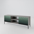 ORNAMENTAL GLIMMER Móvel de TV com 2 Portas em Acabamento Cinzento