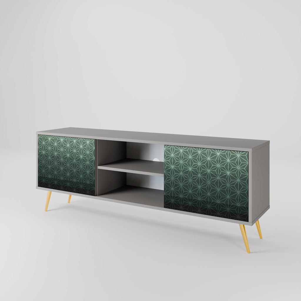 ORNAMENTAL GLIMMER Móvel de TV com 2 Portas em Acabamento Cinzento